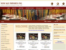 Tablet Screenshot of newageincense.com